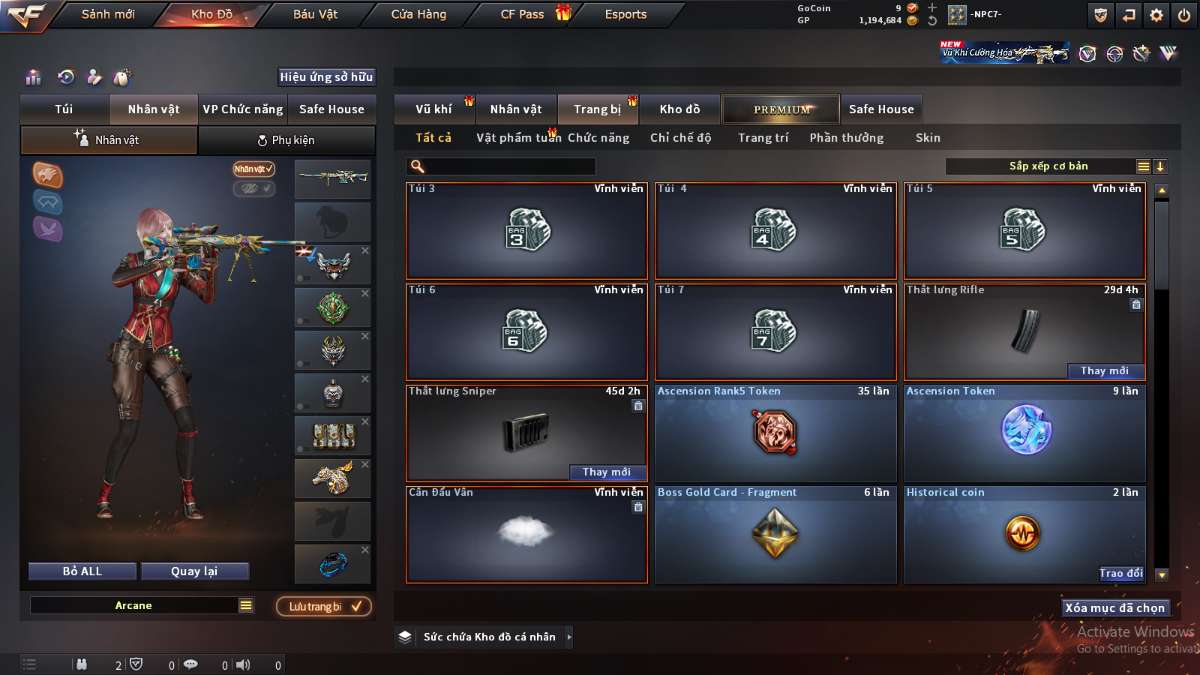 shop acc cf uy tin gia re